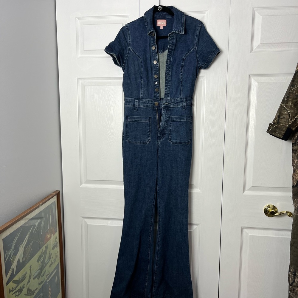 Show Me Your MuMu, Everhart Denim Jumpsuit, Size Medium
